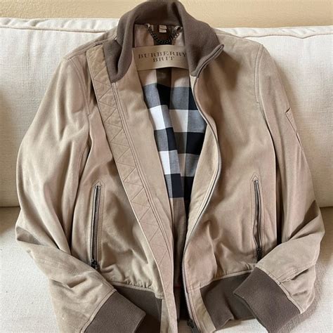 burberry brit suede bomber jacket